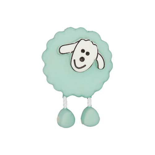 447470180030 - Sheep Button - Green - Turquoise